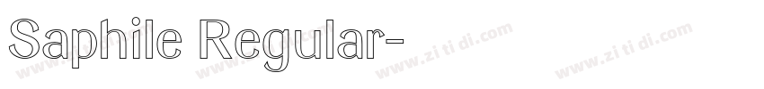 Saphile Regular字体转换 Saphile Regular字体转换